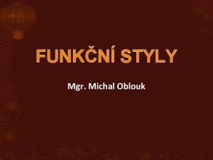 Funkční styly