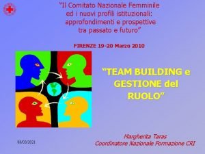 Il Comitato Nazionale Femminile ed i nuovi profili