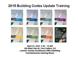 Larimer county building codes