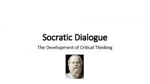 Structure of socratic dialogue