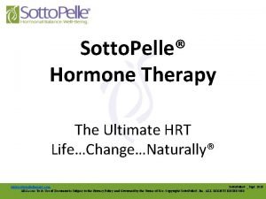 Sotto Pelle Hormone Therapy The Ultimate HRT LifeChangeNaturally