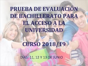 PRUEBA DE EVALUACIN DE BACHILLERATO PARA EL ACCESO