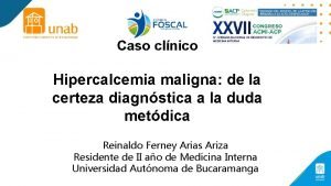 Hipercalcemia maligna causas