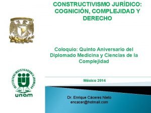 Constructivismo jurídico cognitivo