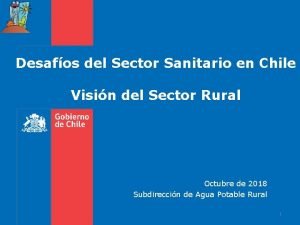 Desafos del Sector Sanitario en Chile Visin del