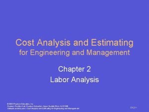 Cost analysis and estimating for engineering and management