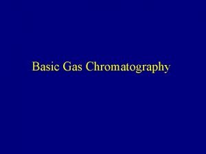 Gas chromatography history