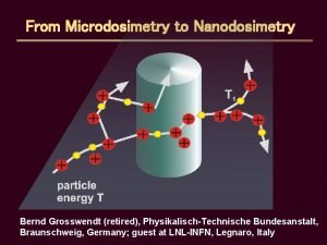 From Microdosimetry to Nanodosimetry Bernd Grosswendt retired PhysikalischTechnische