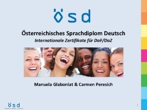 sterreichisches Sprachdiplom Deutsch Internationale Zertifikate fr Da FDa