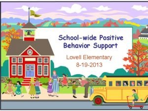 Schoolwide Positive Behavior Support Lovell Elementary 8 19