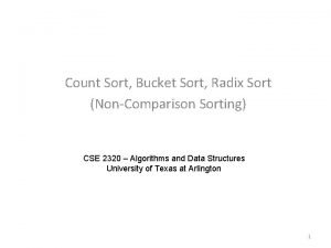 Counting sort animation