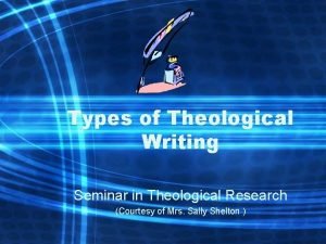 Types of theological research methods