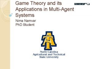 Game Theory and its Applications in MultiAgent Systems