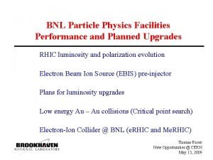 BNL Particle Physics Facilities Performance and Planned Upgrades