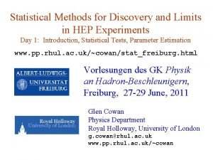 Statistical Methods for Discovery and Limits in HEP