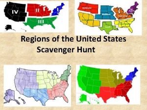 Regions of the United States Scavenger Hunt Northeast