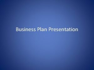 Example of executive summary for business plan