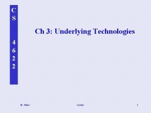C S Ch 3 Underlying Technologies 4 6