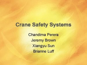 Crane safety systems