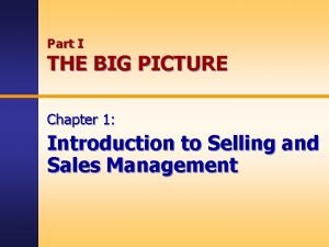 Marketing management the big picture
