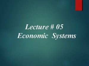 Mixed economic system characteristics
