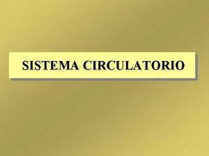 SISTEMA CIRCULATORIO SISTEMA CIRCULATORIO Sanguneo y Linftico La