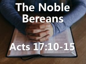 Bereans acts 17