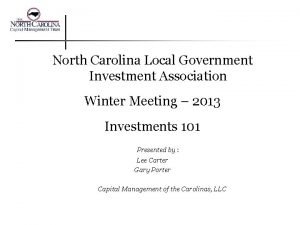 Local government investment pool services north carolina