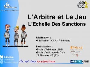 LArbitre et Le Jeu LEchelle Des Sanctions Ralisation