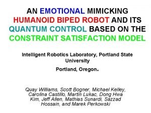 AN EMOTIONAL MIMICKING HUMANOID BIPED ROBOT AND ITS