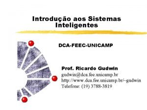 Introduo aos Sistemas Inteligentes DCAFEECUNICAMP Prof Ricardo Gudwin