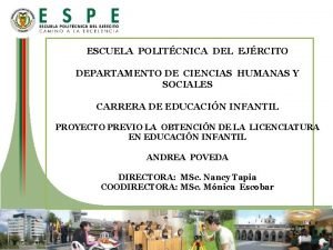 ESCUELA POLITCNICA DEL EJRCITO DEPARTAMENTO DE CIENCIAS HUMANAS