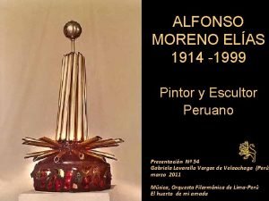 ALFONSO MORENO ELAS 1914 1999 Pintor y Escultor