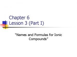 Ionic compounds def