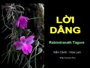 Rabindranath Tagore Nn Cnh Hoa Lan Nhc Automne