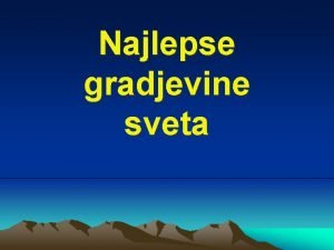 Gradjevine sveta