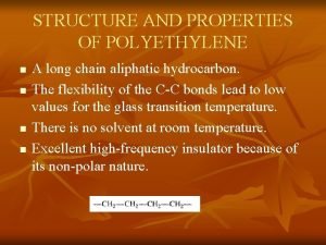 Properties of polyethylene