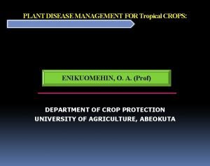 Conclusion of plant diseases