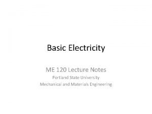 Basic electricity notes