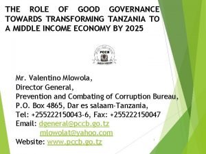 Historical background of good governance in tanzania