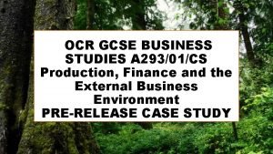 Ocr gcse business studies past papers