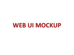 Mockup login page