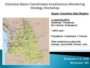 Columbia Basin Coordinated Anadromous Monitoring Strategy Workshop Upper