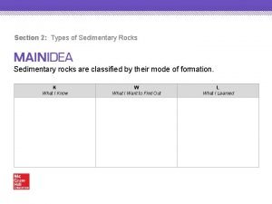 Sedimentary rocks Sedimentary rocks