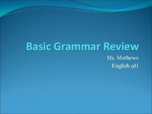 H.grammar review