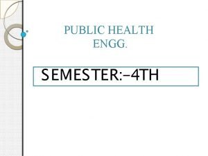 PUBLIC HEALTH ENGG SEMESTER 4 TH SYLLABUS WATER