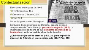 Contextualizacin Elecciones municipales de 1963 v Frente Nacional