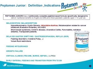 Peptamen indication Peptamen indication