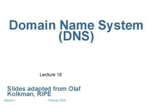 Features of dns