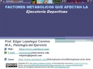 FACTORES METABOLICOS QUE AFECTAN LA Ejecutoria Deportivas Prof